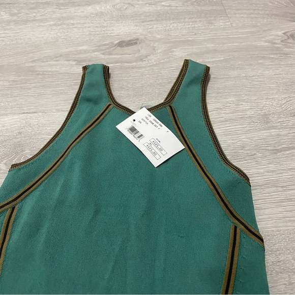 alc vika micro knit dress piped green new with tags - Picture 4 of 8